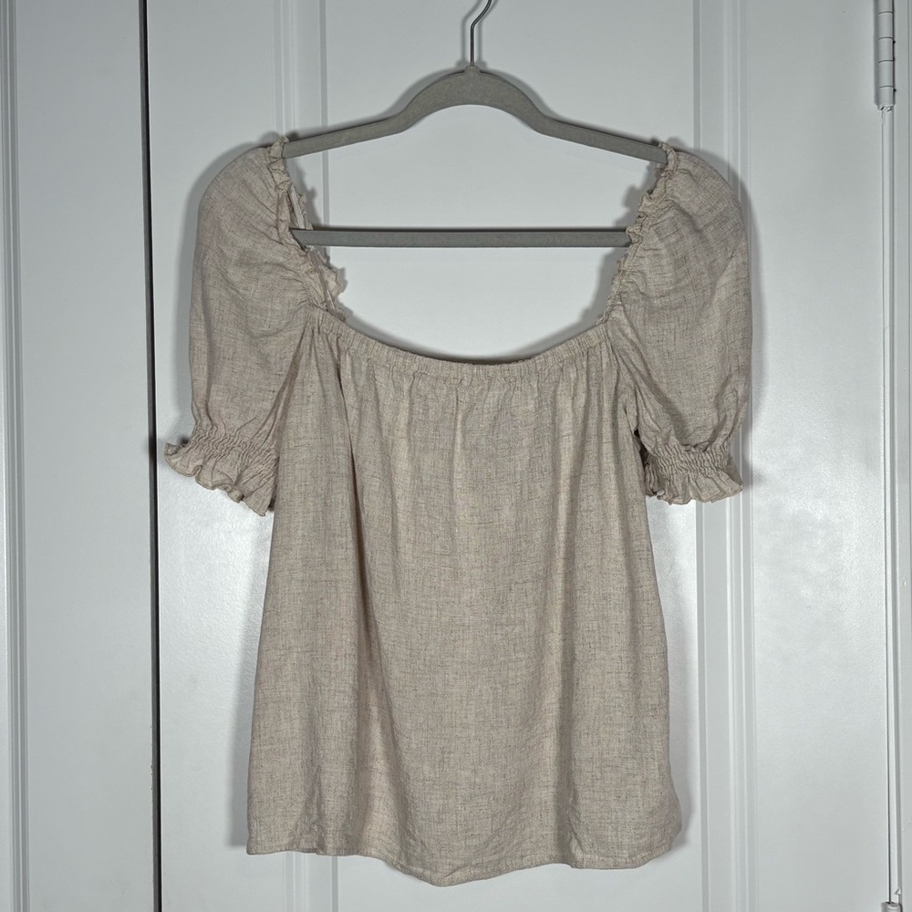 Show Me Your MuMu Puff Sleeve Smocked Top